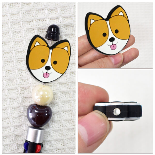 Wholesale Cartoon animal head series of colorful beads