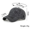 Wholesale Spring and Summer New Washed Five-pointed Star Ponytail Baseball Cap Cap Sun Hat Sun Hat B812
