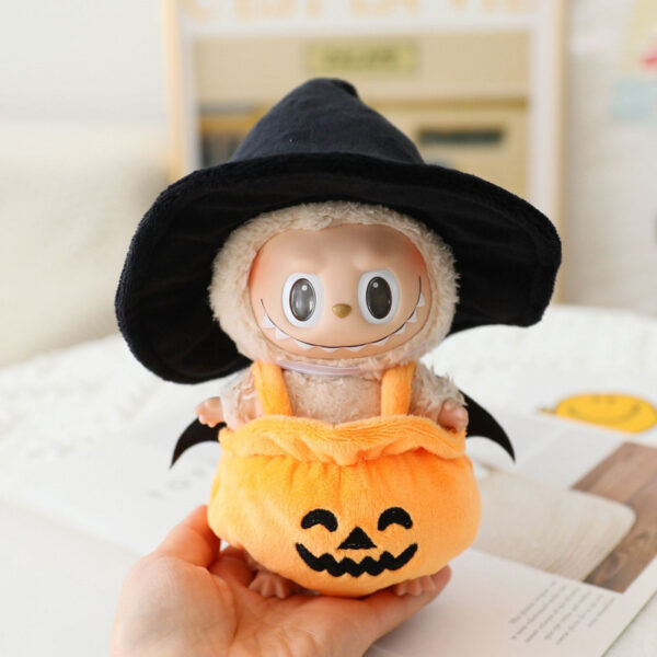 Wholesale Doll clothes keychain, Halloween hat, pumpkin costume doll