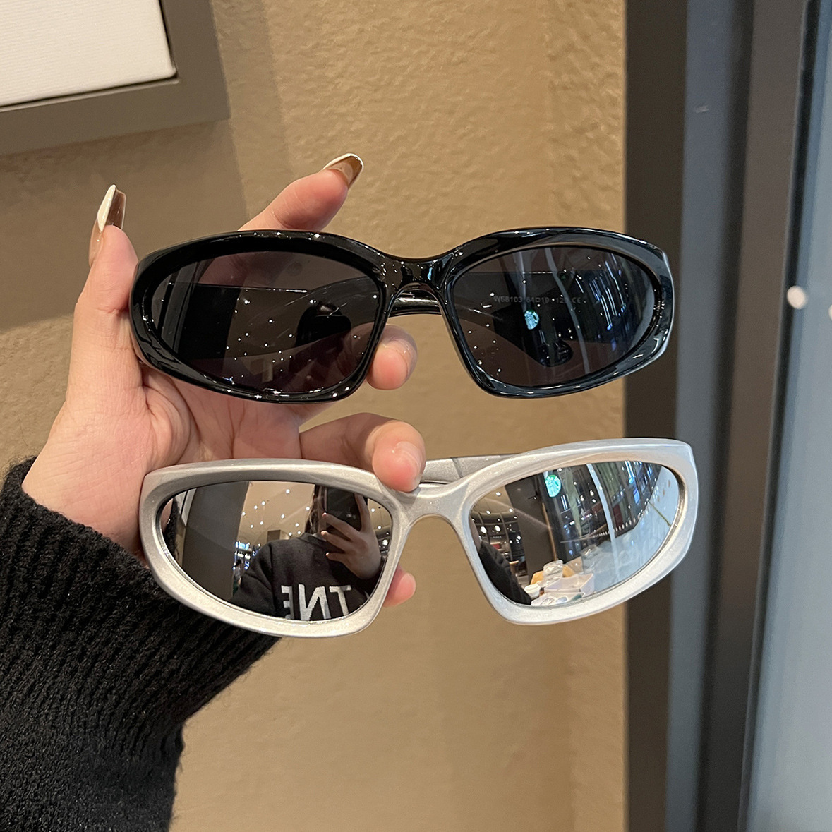 Wholesale Technology Douyin Same Style Plain Glasses Retro Ins Wind Cat Eye Women's Net European and American Women's Sunglasses Red Wind Y2K Sunglass