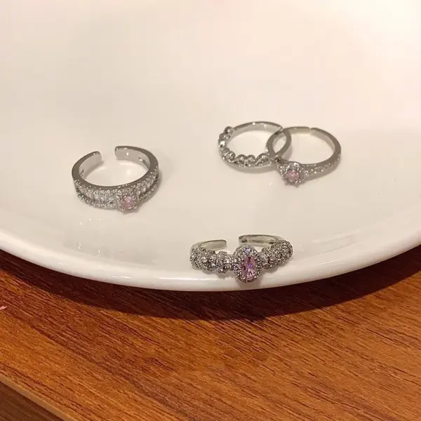 Wholesale Geometric 925 Sterling Silver Copper Lady Open Rings Rings