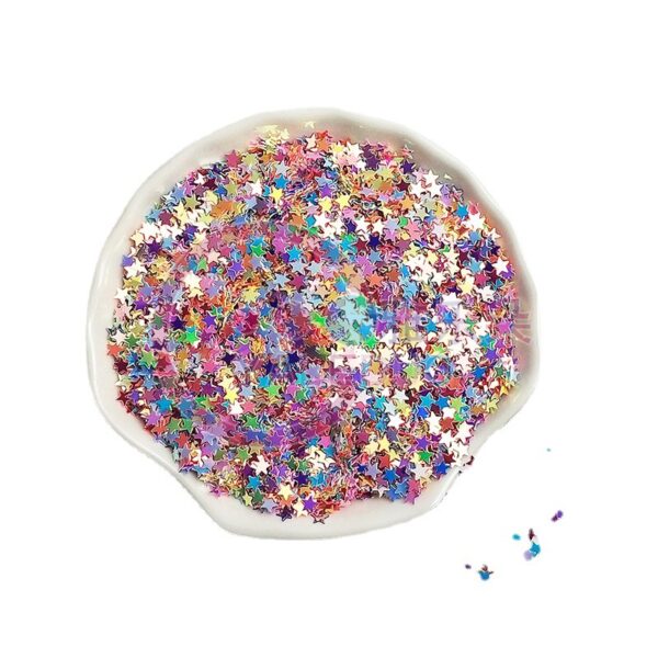 Wholesale 4mm five-pointed star pvc sequins nail art diy jewelry material stage festival quicksand mobile phone shell slime accessories