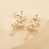 Wholesale 1 Pair Casual Cute Simple Style Asymmetrical Imitation Pearl Copper Drop Earrings