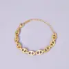 Wholesale 304 Stainless Steel Solid Color Ion Plating (IP) 18K Real Gold Plated Basic Waterproof Non Tarnish Patchwork Plating Gold Silver Bracelets