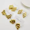 304 Stainless Steel Bow Knot Electroplating Golden Plated Elegant Waterproof Non Tarnish Gold Ear Studs