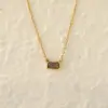 oly-1acbec796fce141dc36e76bb1f8c1973 Wholesale PVD Coated 18K Gold Plated Rectangle 304 Stainless Steel IG Style Modern Style Classic Style Waterproof Non Tarnish 304 Stainless Steel Lobster Trier Clasp Closure Pendant Necklace