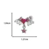 316 Stainless Steel Copper Zircon Heart Shape Wings Bow Knot Vintage Style French Style Simple Style Cartilage Earrings For Women's