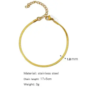 Zhslg38 (Flat Golden Dragon Bracelet)