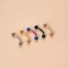 Classic Style Ball Pure Titanium Plating 18k Gold Plated Lip Stud Eyebrow Nails Ear Studs