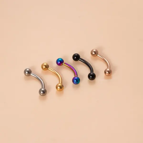 Classic Style Ball Pure Titanium Plating 18k Gold Plated Lip Stud Eyebrow Nails Ear Studs