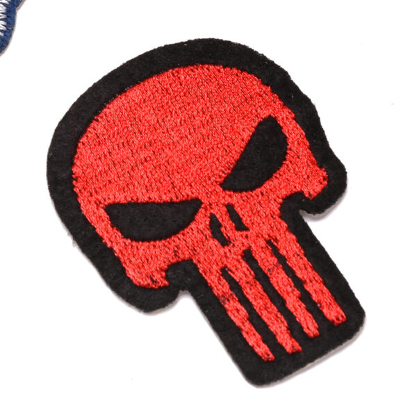 Wholesale Embroidery Cloth Sticker Skull Letter Patch Computer Embroidery Label Seal Factory Direct Supply Clothing Accessories Cloth Label Badge