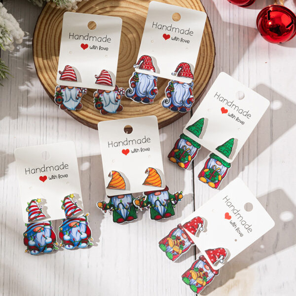 Wholesale Christmas-themed acrylic earrings