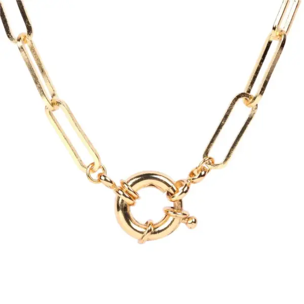 Wholesale Copper Fashion Geometric Plating Necklace