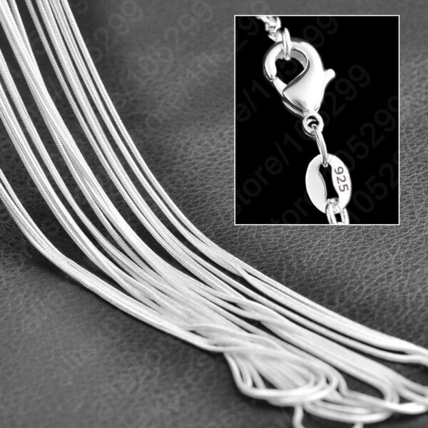 Wholesale 1MM snake bone chain silver-plated snake chain necklace female jewelry European and American hot sale clavicle cross-border exclusive for foreign trade chain