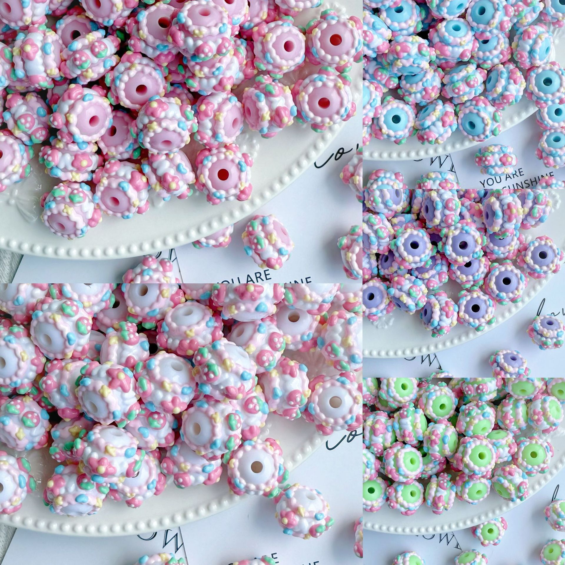 Wholesale Cute strawberry flower bead
