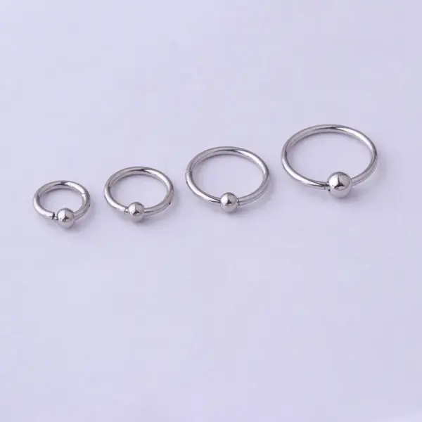 316L Stainless Steel Nose Rings & Studs Circle Waterproof Non Tarnish Surgical Steel Women'S Unisex