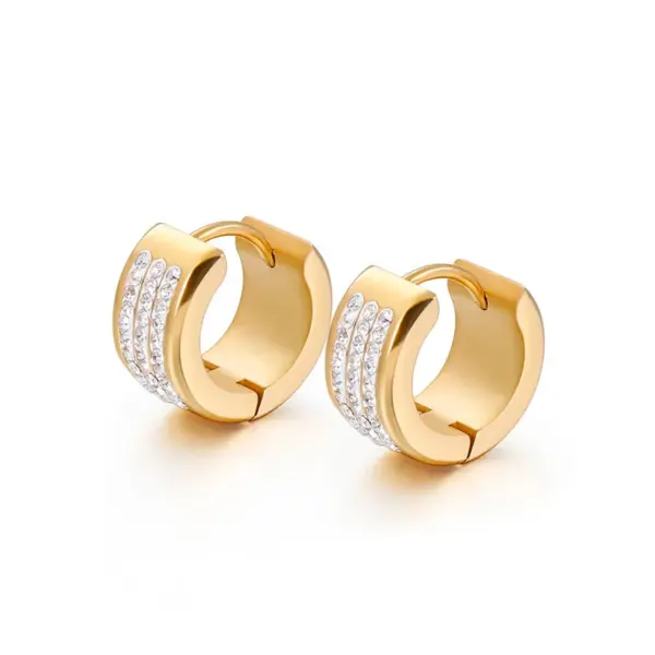 Wholesale PVD Coated 18K Gold Plated Insect Titanium Steel Elegant Waterproof Non Tarnish Earrings