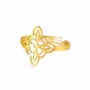 Wholesale Jewelry Simple Style Witches Knot Solid Color 304 Stainless Steel Plating Rings