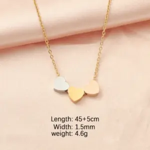 Gold (Chain) Heart (Steel Gold Rose)