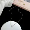 PVD Coated Real Gold Plated 18K Gold Solid Color 304 Stainless Steel Simple Style Waterproof Non Tarnish 304 Stainless Steel Necklace
