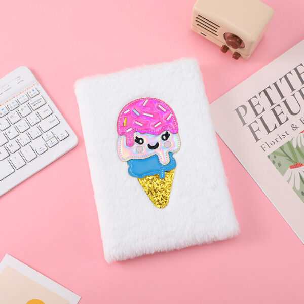 Wholesale Cartoon Ice Cream Stuffed Notebook Diary Children's Handmade DIY