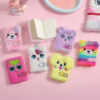 Wholesale Portable Mini Cartoon Plush Snap Button Notebook for Children