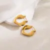 1 Pair IG Style Basic Cool Style Solid Color Plating 304 Stainless Steel 18K Gold Plated Stainless Steel Earrings