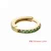 Wholesale Fashion Copper Micro-inlaid Color Diamond Asymmetric Ear Buckle Nihaojewelry