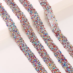 1 Color mixed drill / 1.5cm double-layer Hot Melt Adhesive rhinestone hot drilling strip