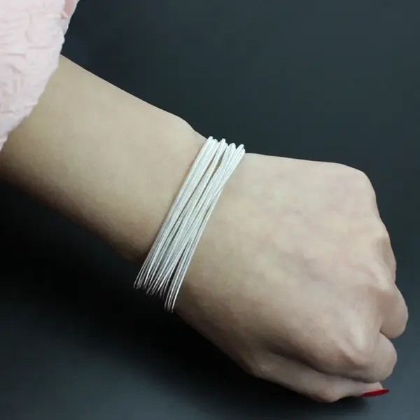 Solid Color 304 Stainless Steel Simple Style Wristband