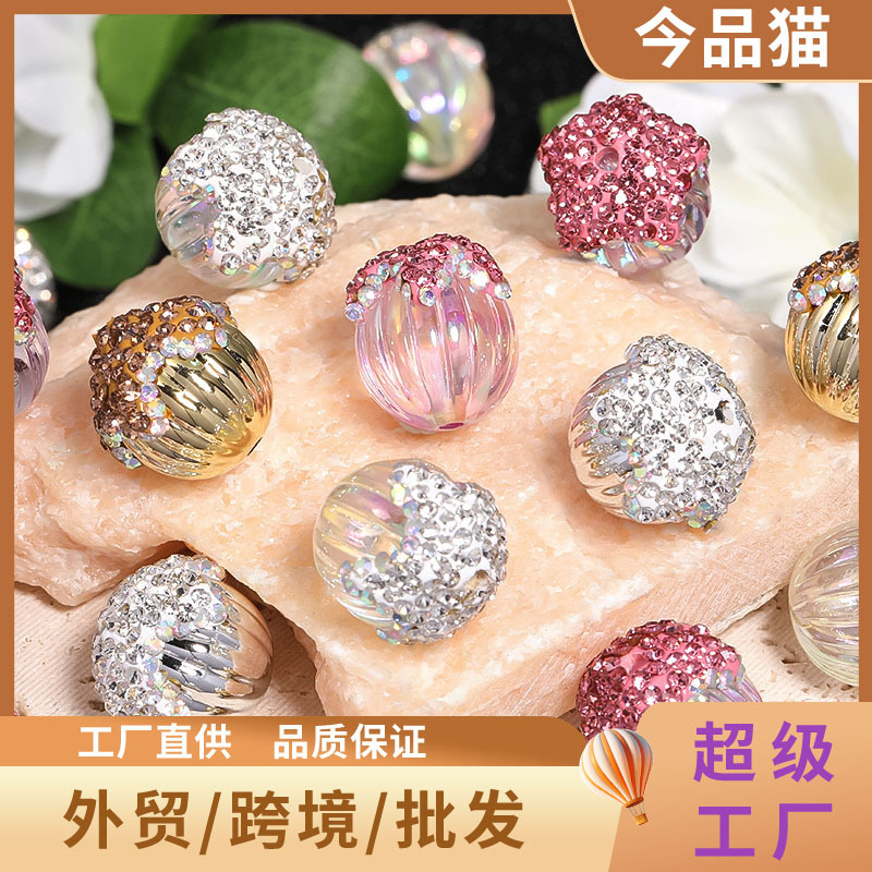 Wholesale Rhinestone pumpkin beads, pine cone beads, and other beaded bracelets