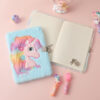 Wholesale Cartoon Unicorn Plush Notebook with Lock