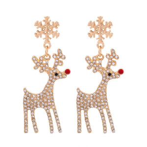 11. Golden Snowflake Elk Earrings