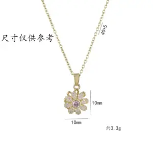 X3385 Gold Rotating Necklace