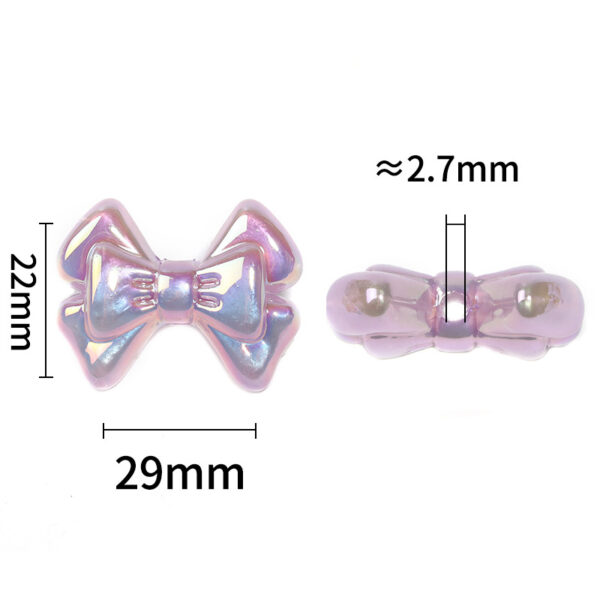 oly-1b4568c1bd8da70e3a7f20384ea1589f Wholesale Luminous Double Bow Beaded UV Electroplated Acrylic Beads DIY Mobile Phone Chain Keychain Aessories