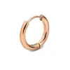Wholesale PVD Coated Gold Plated Sier Plated Circle 304 Stainless Steel Simple Style Waterproof Non Tarnish Earrings