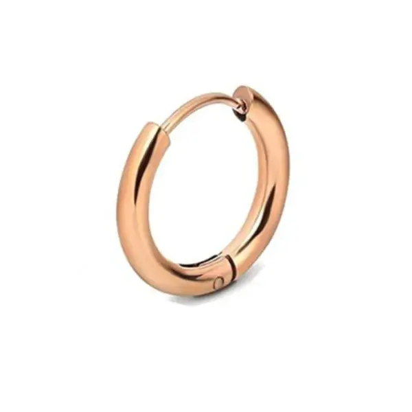 Wholesale PVD Coated Gold Plated Sier Plated Circle 304 Stainless Steel Simple Style Waterproof Non Tarnish Earrings