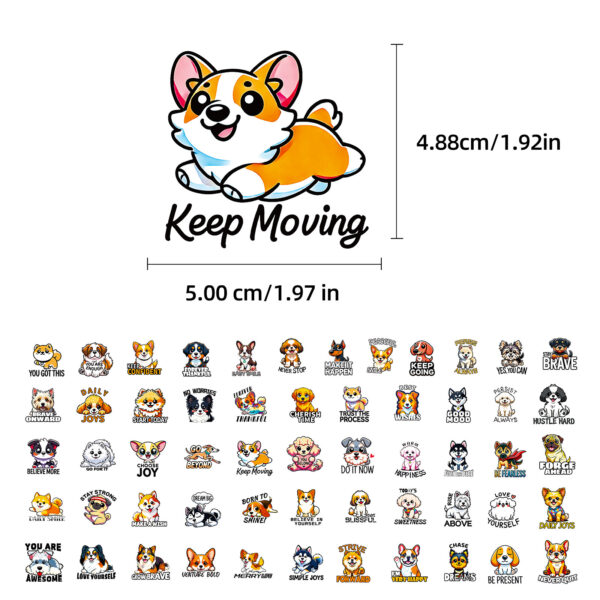 oly-1b59f146e9b05a4155d27100b159c1d8 Wholesale 56 Cross-Border Cartoon Dog Stickers - Cute and Adorable Puppy Decals for Notebooks and Water Bottles (Waterproof)