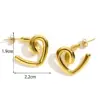 Wholesale PVD Coated Irregular Water Droplets 304 Stainless Steel Simple Style Waterproof Non Tarnish Earrings