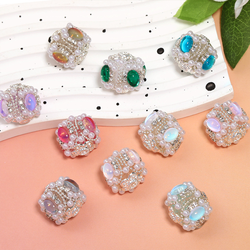 Wholesale Heavy Industry Western Regions Princess Pearl Beaded DIY Phone Chain Keychain