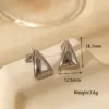 Wholesale 1 Pair IG Style Simple Style Commute Triangle Solid Color 304 Stainless Steel 14K Gold Plated Ear Studs