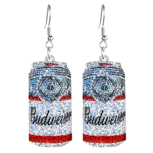 Wholesale Cross Border Wine Shiny Earrings Colorful Spring and Summer Ball Party Earrings Oktoberfest Wine Cocktail Earrings