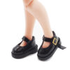 Wholesale 6 points small cloth 8 points BJD toy doll shoes 10cm cotton doll buckle single button leather shoes 3.2cm