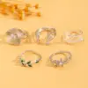 Wholesale Jewelry Casual Streetwear Flower Copper Plating Adjustable Ring Open Rings