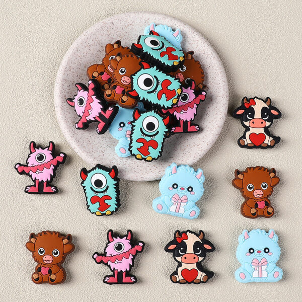 oly-1b7efcb0b27b3524a721988b03474676 Wholesale Cute Monster Silicone Beads