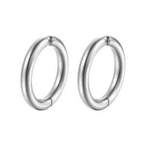 Wholesale PVD Coated 18K Gold Real Gold Plated Round 304 Stainless Steel Fashion Waterproof Non Tarnish Ear Clips