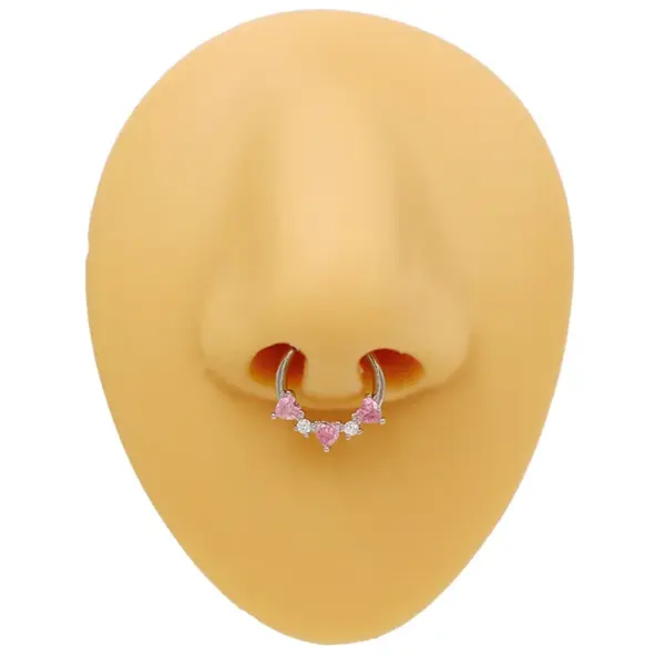 1 Piece 316 Stainless Steel Alloy Rhinestones Nose Rings & Studs Star Rose White Gold Plated Gold Plated Nose Rings & Studs Unisex