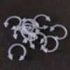 Transparent Soft Acrylic Tongue And Belly Button Studs Invisible Lip Studs Horse Hoof Ring Eyebrow Studs Piercing Jewelry