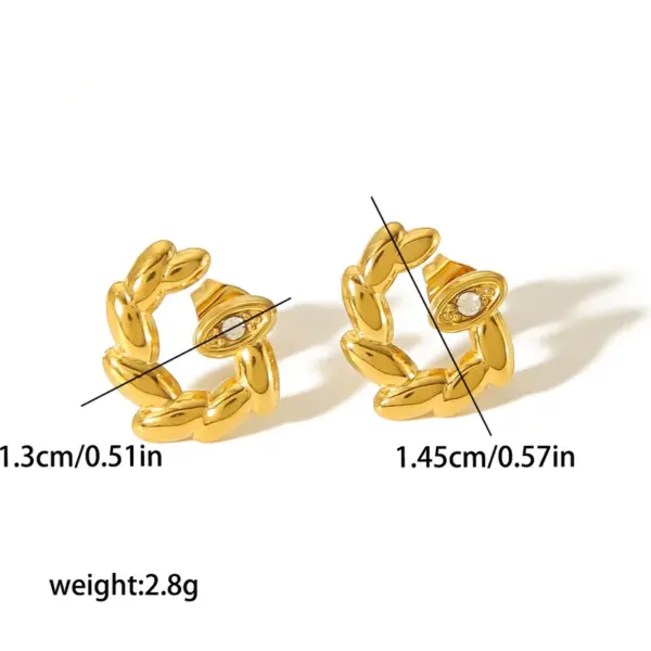Wholesale PVD Coated Real Gold Plated Star Heart Shape 304 Stainless Steel Simple Style Commute Waterproof Non Tarnish Ear Studs