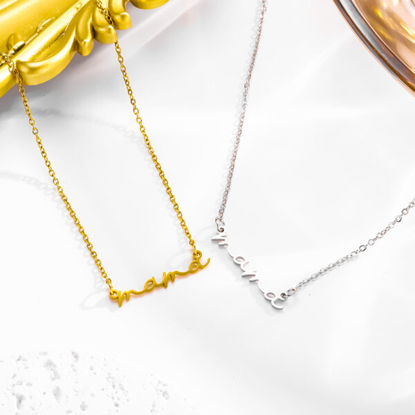 Wholesale European and American Niche Simple English Letter Mama Clavicle Chain Necklace Stainless Steel Fashion Jewelry Mother's Day Gift